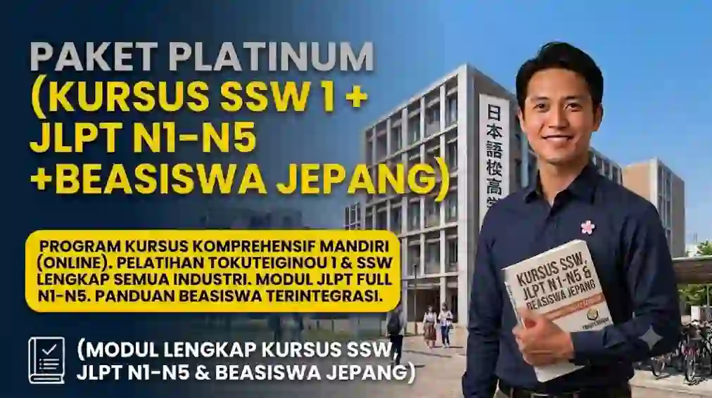 Paket Platinum (SSW 1 + JLPT (N1-N5) + BEASISWA)